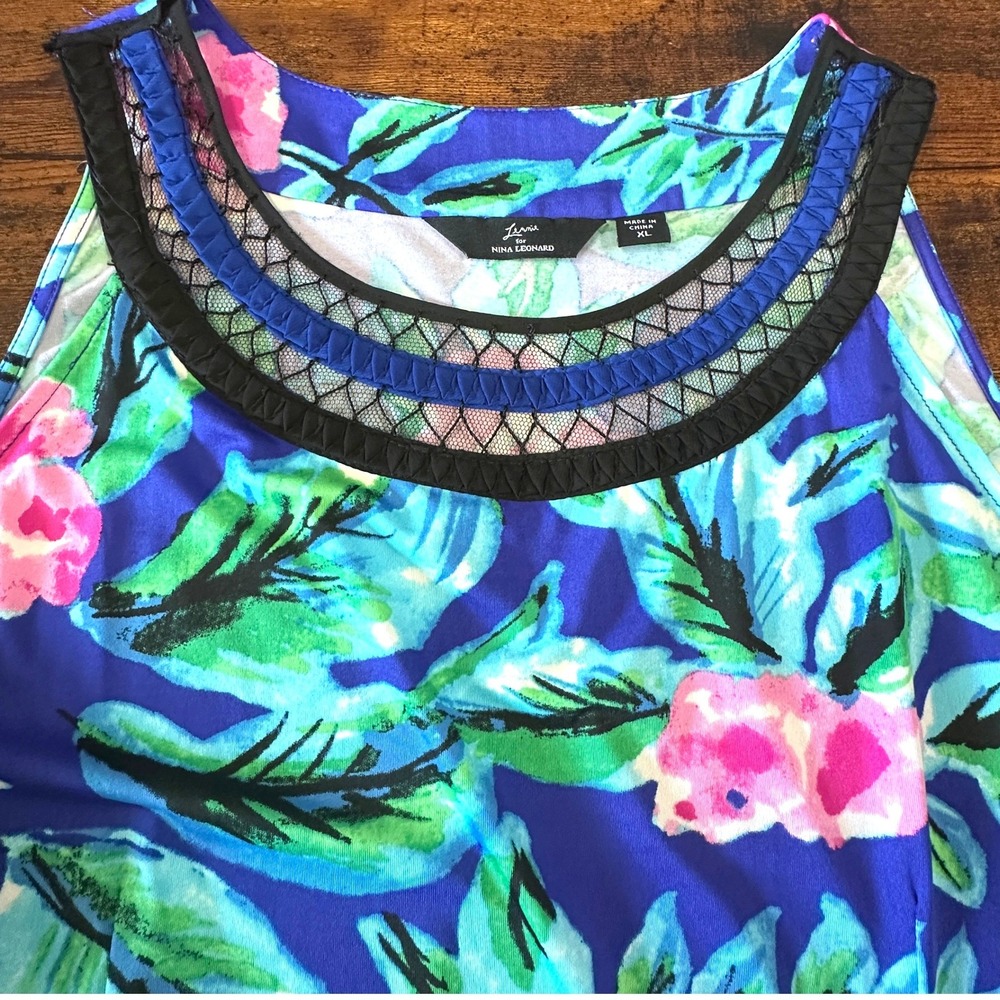 Hawaiian Tropical Summer Dress XL Resortwear Vacation Cruise Bohemian Beachy - Picture 2 of 11
